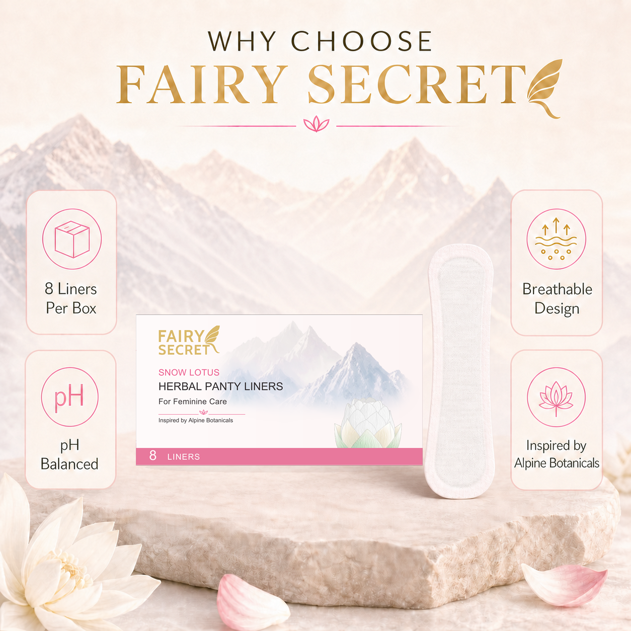 FairySecret® Snow Lotus Herbal Steam Pads for Feminine Freshness & pH Balance